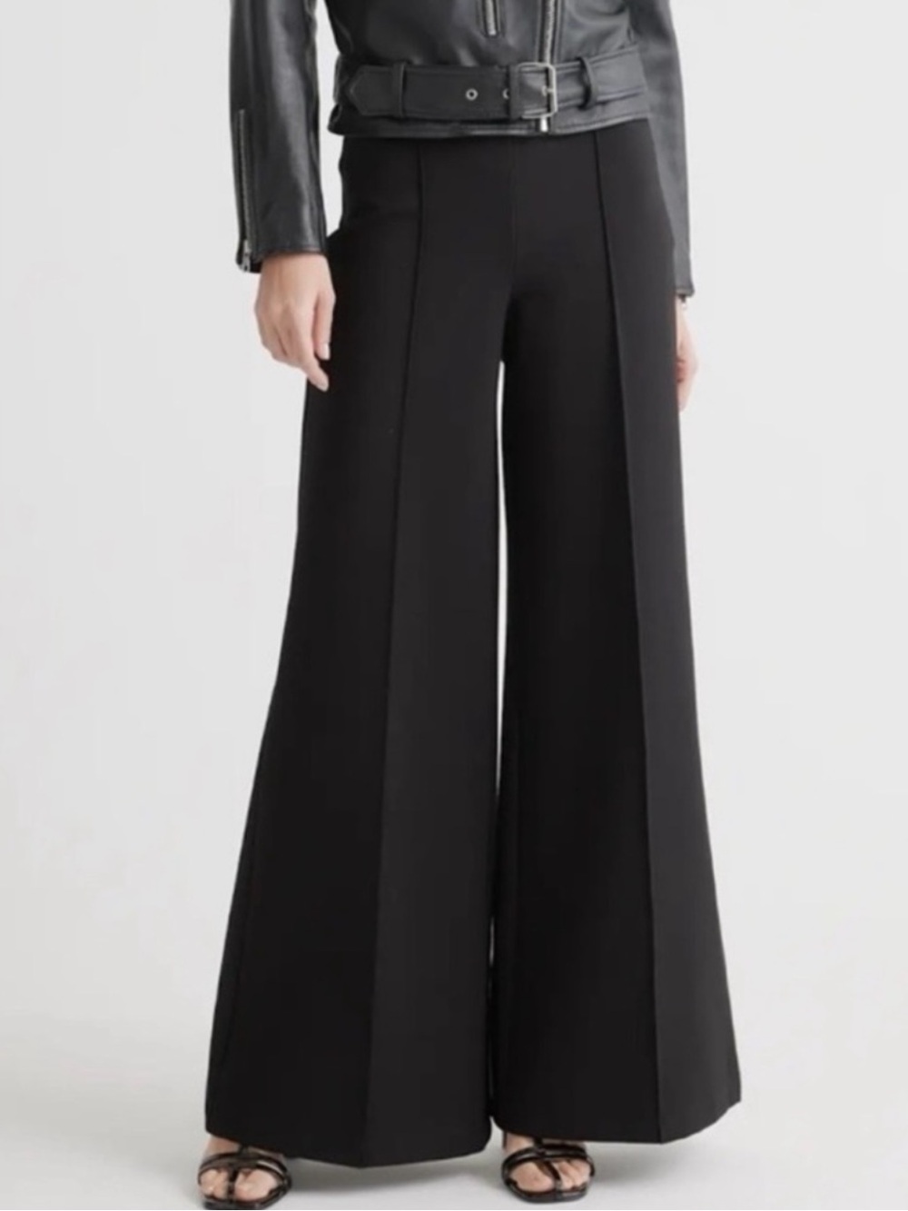 Quince Ultra-Stretch Ponte Super Wide Leg Ankle Pant Black Large
DKBIZ01